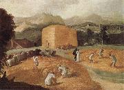 School of Fontainebleau, Landscape with Threshers